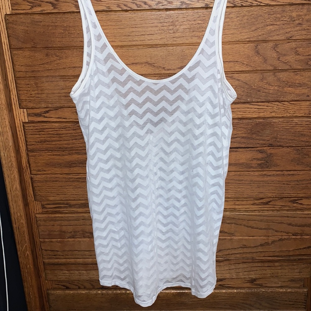 Victoria’s Secret Pink Sheer White Tunic Tank